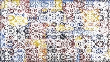 Halı ve Halı Tekstil Tasarımı grunge ve sıkıntılı doku yinelemesi 