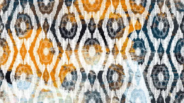 地毯和地毯织物设计 带有发牢骚和苦恼的纹理重复图案 — 图库照片