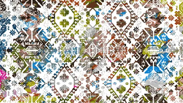 Tapetes Tapetes Design Têxtil Com Grunge Textura Angustiada Padrão Repetição — Fotografia de Stock