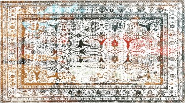 Halı ve Halı Tekstil Tasarımı grunge ve sıkıntılı doku yinelemesi 