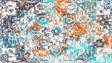 Halı ve Halı Tekstil Tasarımı grunge ve sıkıntılı doku yinelemesi 