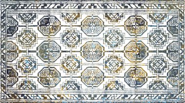 Halı ve Halı Tekstil Tasarımı grunge ve sıkıntılı doku yinelemesi 