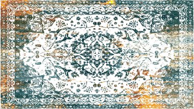 Halı ve Halı Tekstil Tasarımı grunge ve sıkıntılı doku yinelemesi 