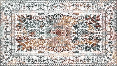 Halı ve Halı Tekstil Tasarımı grunge ve sıkıntılı doku yinelemesi 