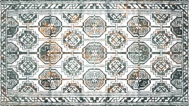 Halı ve Halı Tekstil Tasarımı grunge ve sıkıntılı doku yinelemesi 