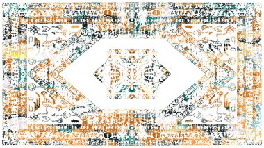 Halı ve Halı Tekstil Tasarımı grunge ve sıkıntılı doku yinelemesi 