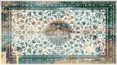 Halı ve Halı Tekstil Tasarımı grunge ve sıkıntılı doku yinelemesi 