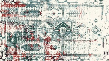 Halı ve Halı Tekstil Tasarımı grunge ve sıkıntılı doku yinelemesi 