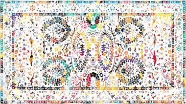 Halı ve Halı Tekstil Tasarımı grunge ve sıkıntılı doku yinelemesi 