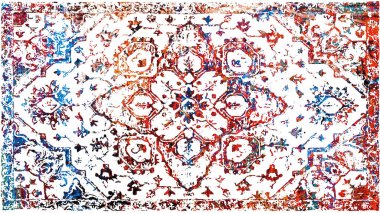 Halı ve Halı Tekstil Tasarımı grunge ve sıkıntılı doku yinelemesi 