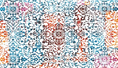 Halı ve Halı Tekstil Tasarımı grunge ve sıkıntılı doku yinelemesi 