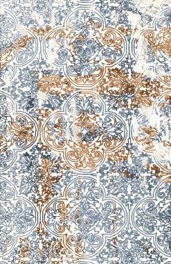 Halı ve Halı Tekstil Tasarımı grunge ve sıkıntılı doku yinelemesi 