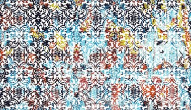 Halı ve Halı Tekstil Tasarımı grunge ve sıkıntılı doku yinelemesi 