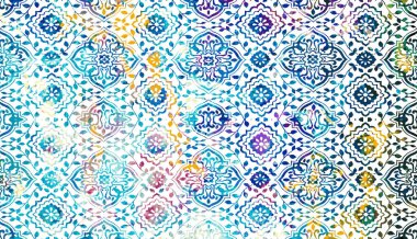 Halı ve Halı Tekstil Tasarımı grunge ve sıkıntılı doku yinelemesi 