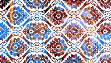 Halı ve Halı Tekstil Tasarımı grunge ve sıkıntılı doku yinelemesi 