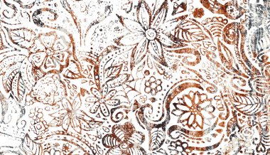 Halı ve Kumaş baskı dizaynı grunge ve sıkıntılı doku tekrarlama deseni 