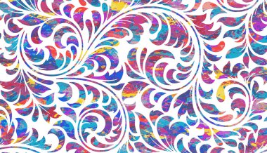 Halı ve Kumaş baskı dizaynı grunge ve sıkıntılı doku tekrarlama deseni 