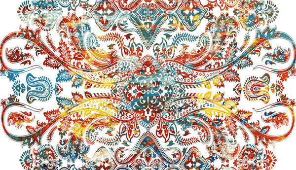 Carpet and Fabric print design with grunge and distressed texture repeat pattern 