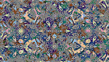 Halı ve Kumaş baskı dizaynı grunge ve sıkıntılı doku tekrarlama deseni 