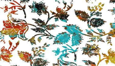 Halı ve Kumaş baskı dizaynı grunge ve sıkıntılı doku tekrarlama deseni 