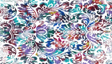 Halı ve Kumaş baskı dizaynı grunge ve sıkıntılı doku tekrarlama deseni 