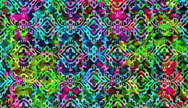 Halı ve Kumaş baskı dizaynı grunge ve sıkıntılı doku tekrarlama deseni 