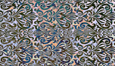 Halı ve Kumaş baskı dizaynı grunge ve sıkıntılı doku tekrarlama deseni 