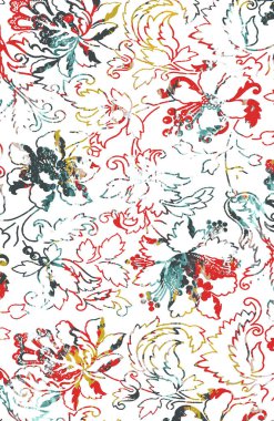 Halı ve Kumaş baskı dizaynı grunge ve sıkıntılı doku tekrarlama deseni 