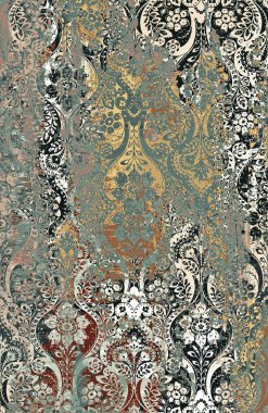 Halı ve Kumaş baskı dizaynı grunge ve sıkıntılı doku tekrarlama deseni 