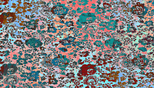 Carpet and Fabric print design with grunge and distressed texture repeat pattern 