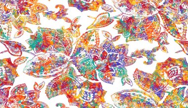 Halı ve Kumaş baskı dizaynı grunge ve sıkıntılı doku tekrarlama deseni 