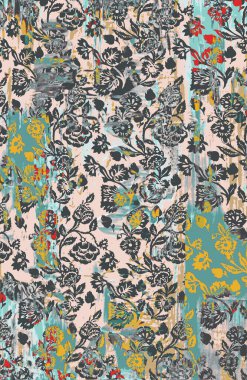 Halı ve Kumaş baskı dizaynı grunge ve sıkıntılı doku tekrarlama deseni 