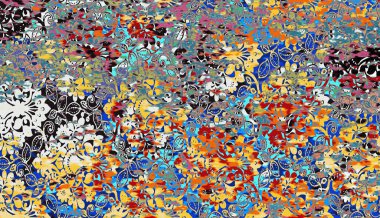 Halı ve Kumaş baskı dizaynı grunge ve sıkıntılı doku tekrarlama deseni 