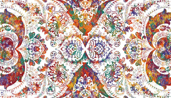 Carpet and Fabric print design with grunge and distressed texture repeat pattern 