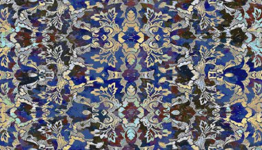 Halı ve Kumaş baskı dizaynı grunge ve sıkıntılı doku tekrarlama deseni 