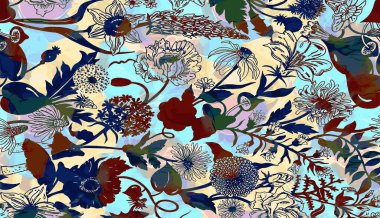 Halı ve Kumaş baskı dizaynı grunge ve sıkıntılı doku tekrarlama deseni 