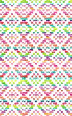 Yüksek çözünürlüklü sıkıntılı ve grunge desenli modern Boho tarzı halı tasarımı çizimi