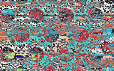 Yüksek çözünürlüklü sıkıntılı ve grunge desenli modern Boho tarzı halı tasarımı çizimi