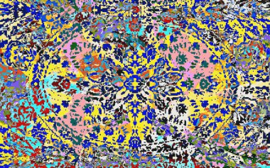 Yüksek çözünürlüklü sıkıntılı ve grunge desenli modern Boho tarzı halı tasarımı çizimi