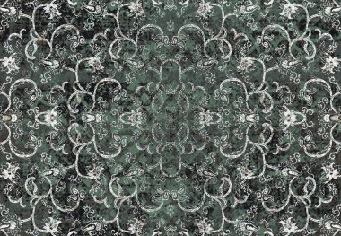 Yüksek çözünürlüklü sıkıntılı ve grunge desenli modern Boho trend stili halı tasarımı çizimi