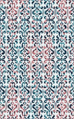 Yüksek çözünürlüklü sıkıntılı ve grunge desenli modern Boho trend stili halı tasarımı çizimi