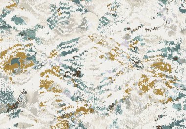 Yüksek çözünürlüklü sıkıntılı ve grunge desenli modern Boho trend stili halı tasarımı çizimi