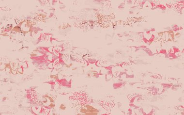 Yüksek çözünürlüklü sıkıntılı ve grunge desenli modern Boho trend stili halı tasarımı çizimi