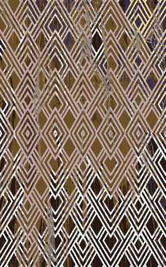 Yüksek çözünürlüklü sıkıntılı ve grunge desenli modern Boho trend stili halı tasarımı çizimi