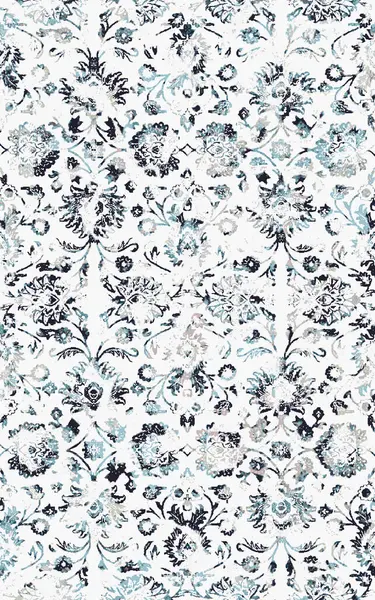 Yüksek çözünürlüklü sıkıntılı ve grunge desenli modern Boho trend stili halı tasarımı çizimi