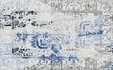 Yüksek çözünürlüklü sıkıntılı ve grunge desenli modern Boho trend stili halı tasarımı çizimi