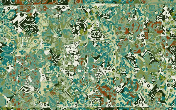 Yüksek çözünürlüklü sıkıntılı ve grunge desenli modern Boho trend stili halı tasarımı çizimi