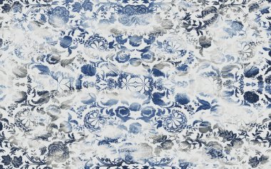 Yüksek çözünürlüklü sıkıntılı ve grunge desenli modern Boho trend stili halı tasarımı çizimi