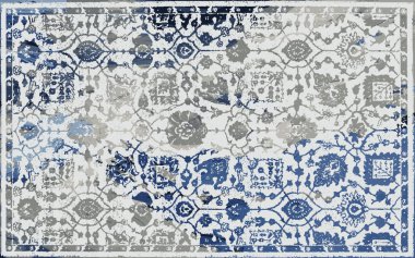 Yüksek çözünürlüklü sıkıntılı ve grunge desenli modern Boho trend stili halı tasarımı çizimi