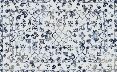 Yüksek çözünürlüklü sıkıntılı ve grunge desenli modern Boho trend stili halı tasarımı çizimi